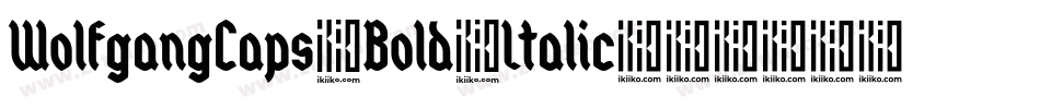 WolfgangCaps Bold Italic字体转换